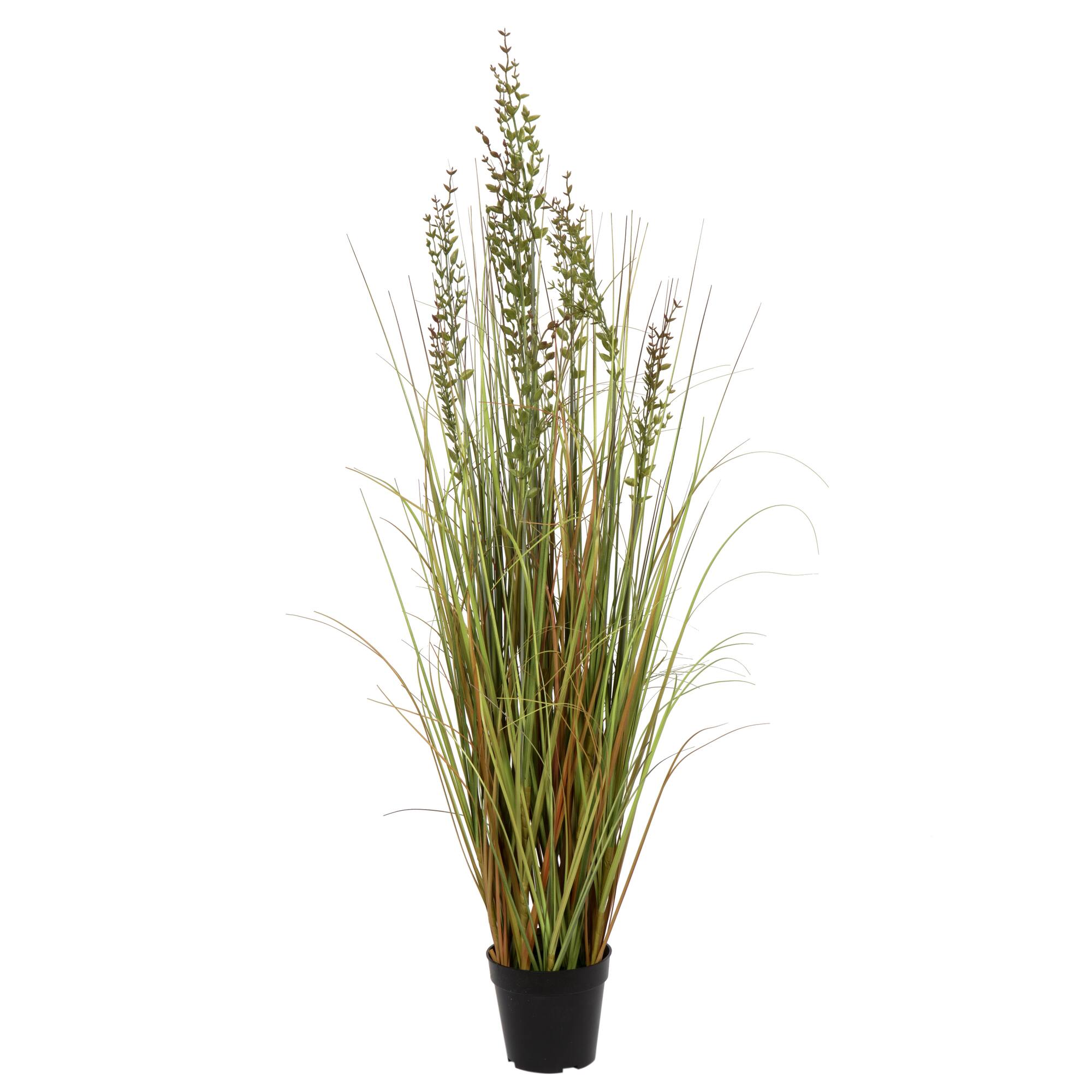 Artificial Potted Green & Brown Grass